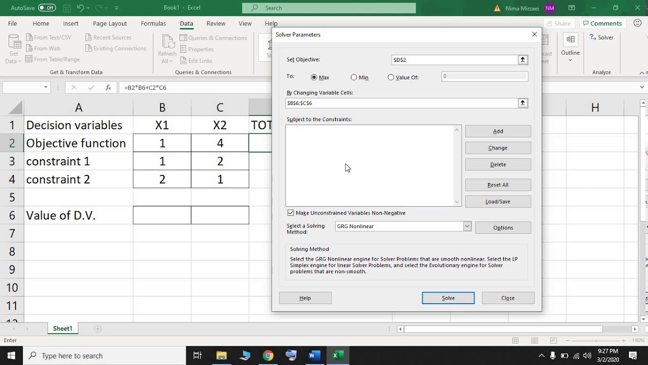 excel solver examples